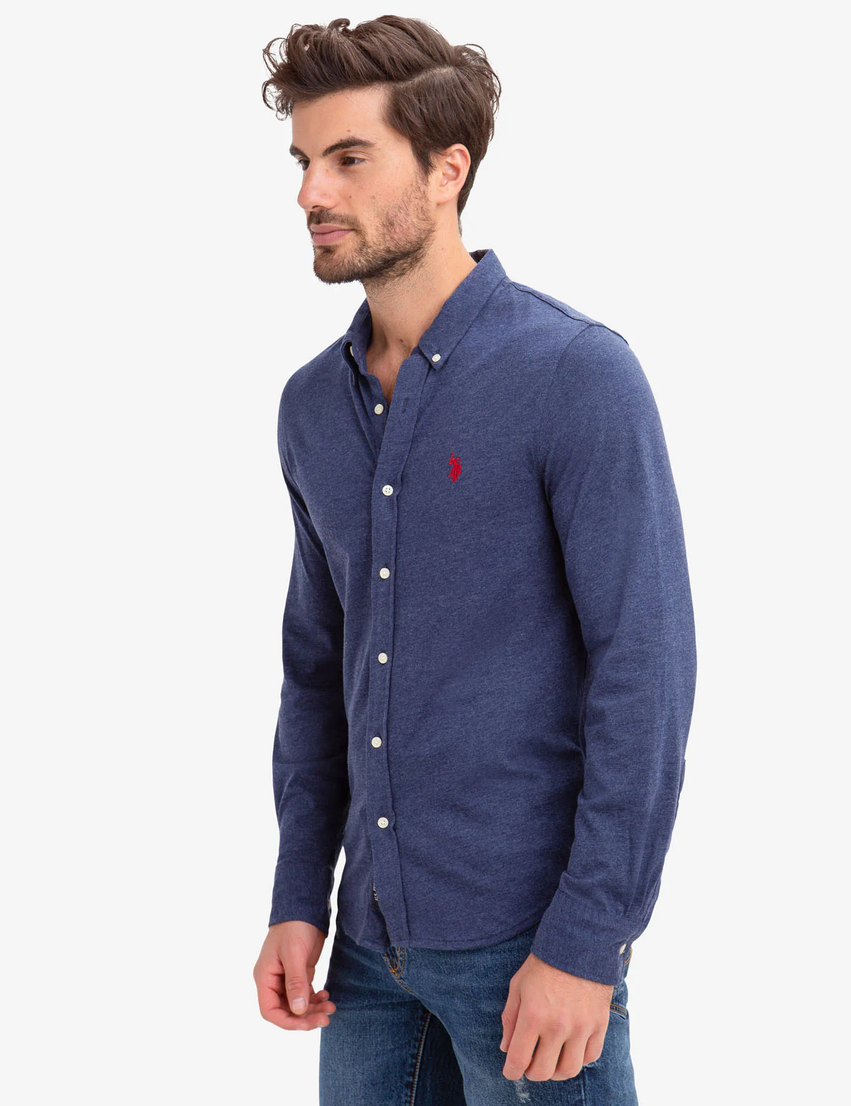 BLACK MALLET SLIM FIT JERSEY LONG SLEEVE SHIRT - Image 2