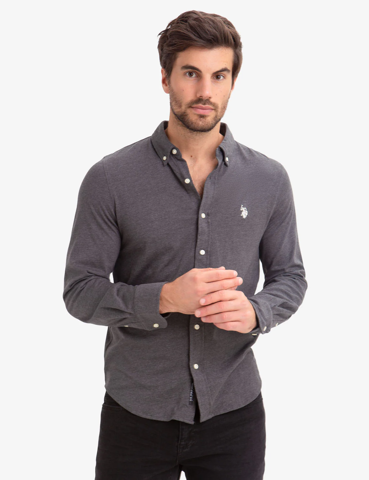 BLACK MALLET SLIM FIT JERSEY LONG SLEEVE SHIRT - Image 4