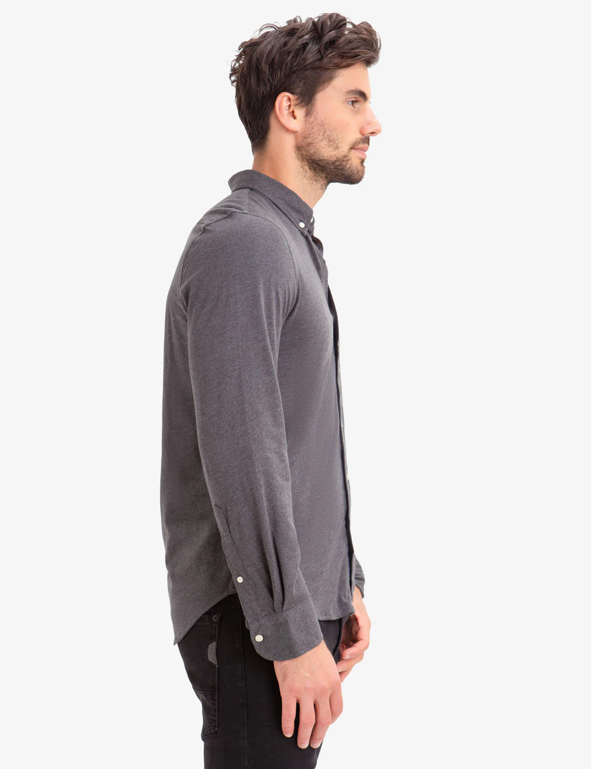 BLACK MALLET SLIM FIT JERSEY LONG SLEEVE SHIRT - Image 6