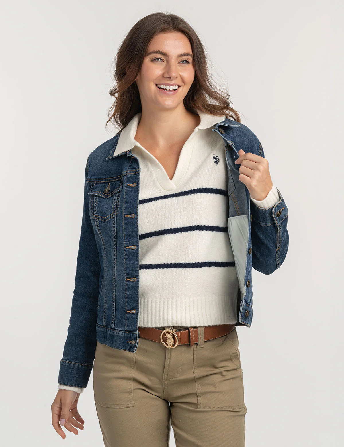 JOHNNY COLLAR THIN STRIPE SWEATER - Image 9