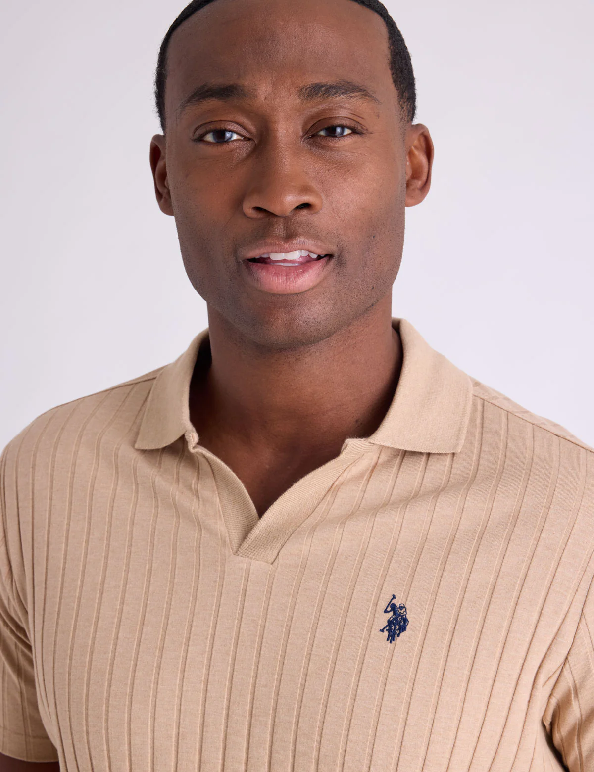JOHNNY COLLAR WIDE RIB JERSEY POLO SHIRT - Image 3