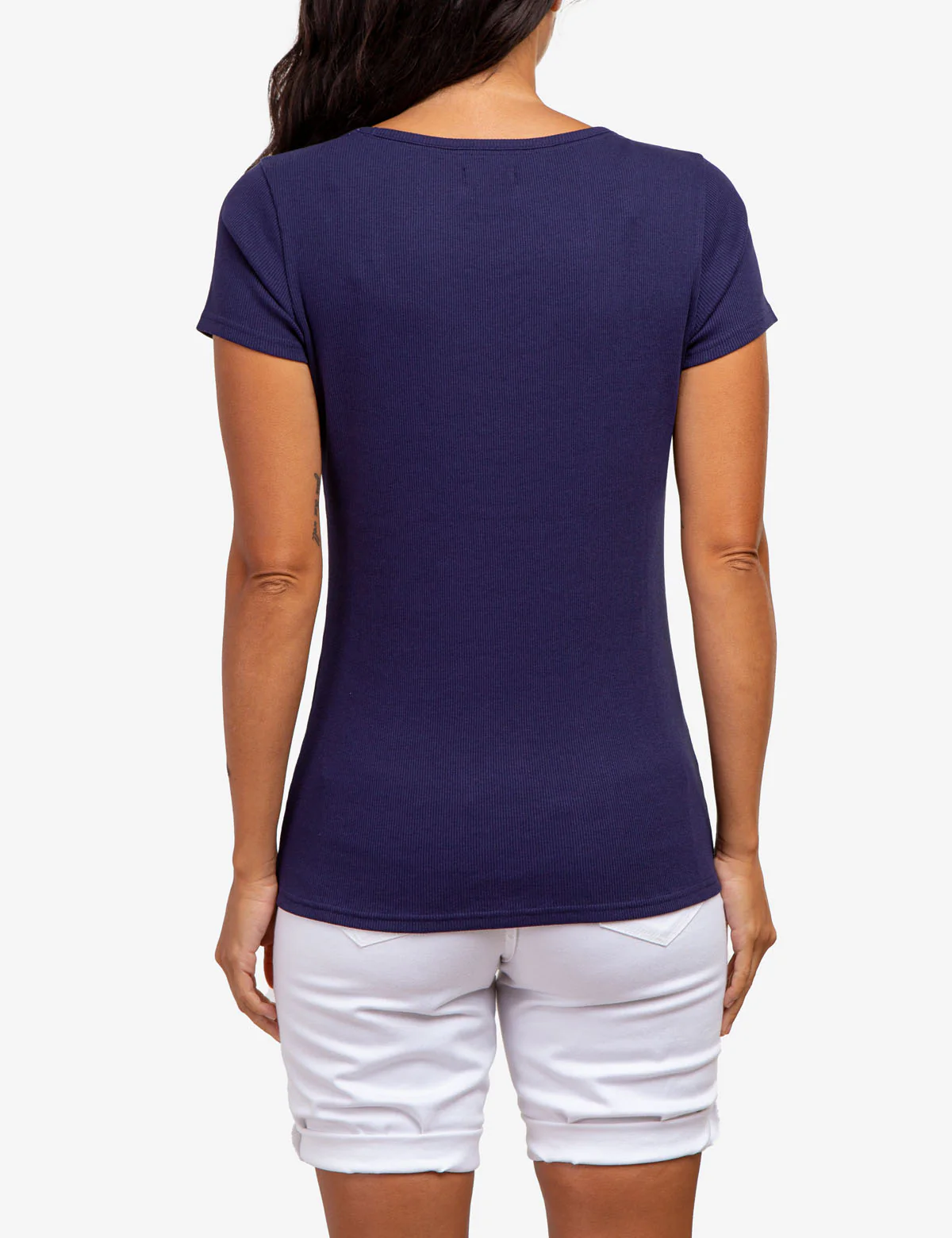 KNOTCHED RIB SHORT SLEEVE TOP - Image 3