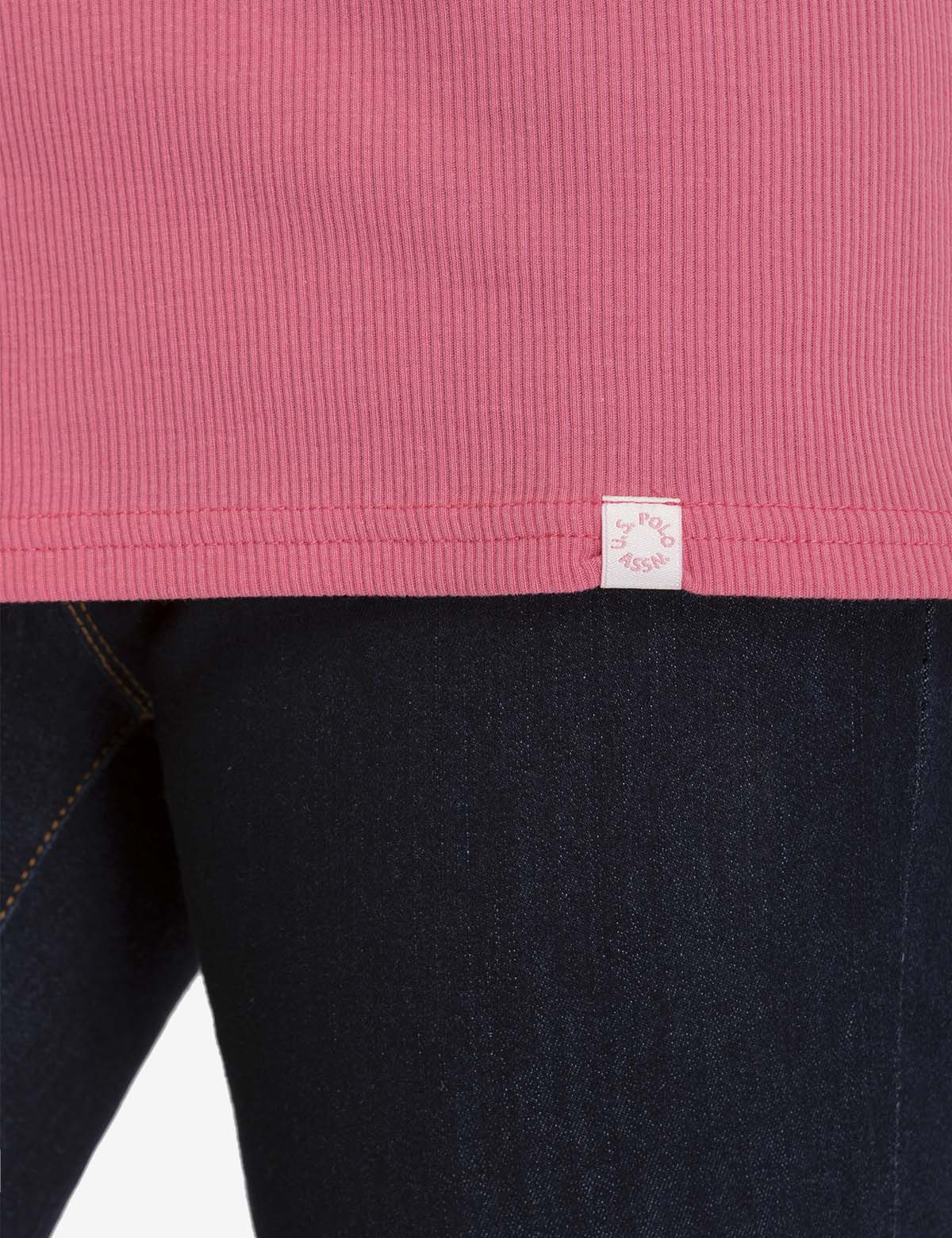 KNOTCHED RIB SHORT SLEEVE TOP - Image 8