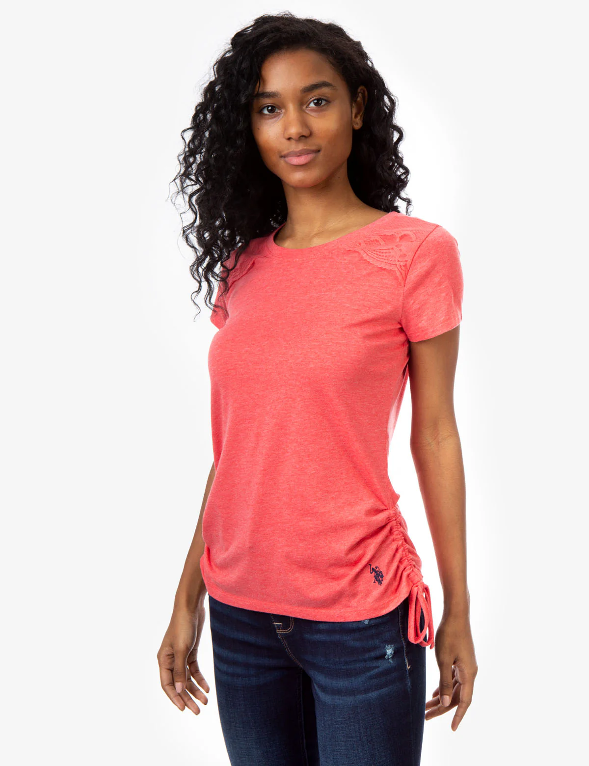 LACE SHOULDER SIDE TIE TOP - Image 11