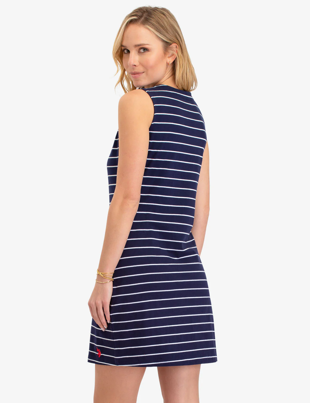 LACE UP STRIPED DRESS - Image 5