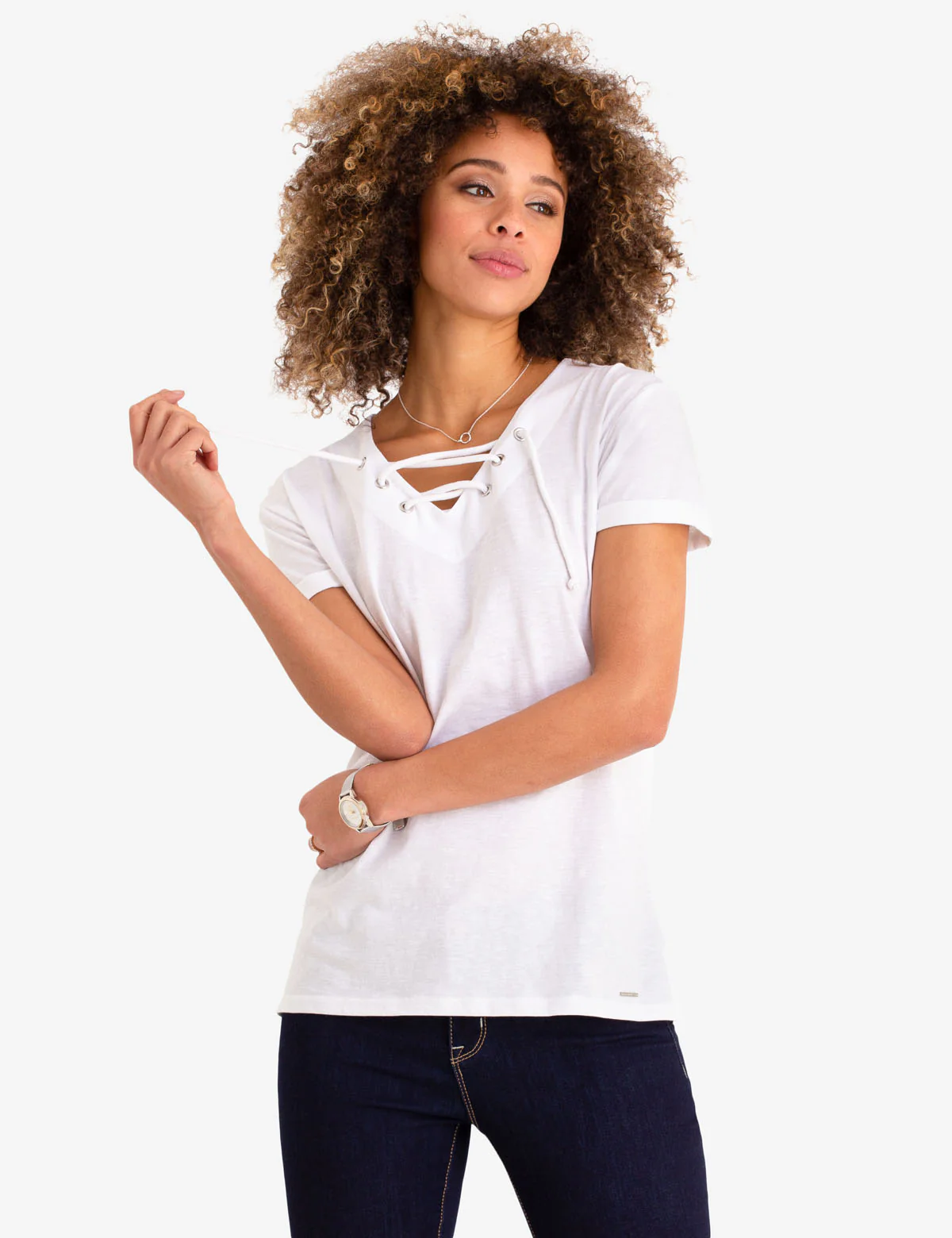 LACE UP T-SHIRT