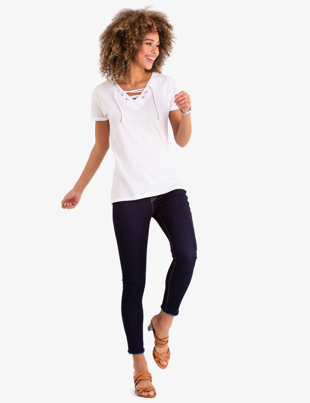 LACE UP T-SHIRT - Image 2