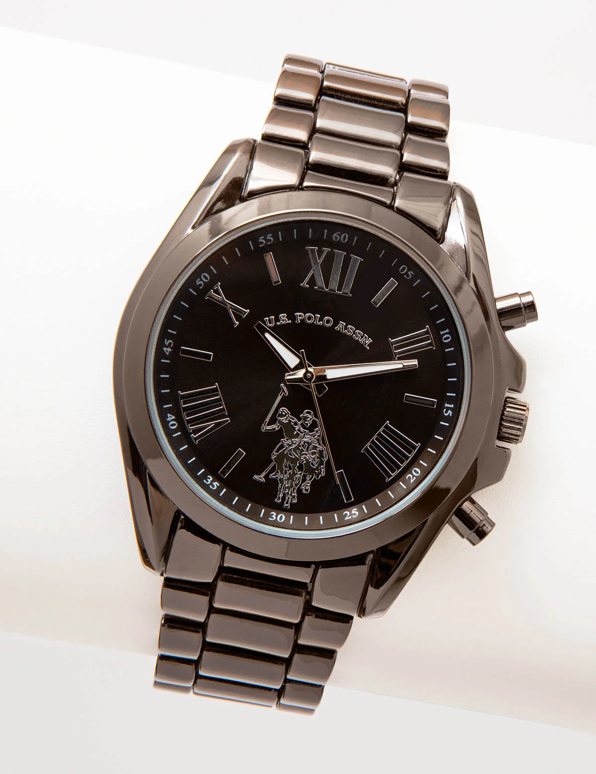 LADIES BLACK LINK WATCH
