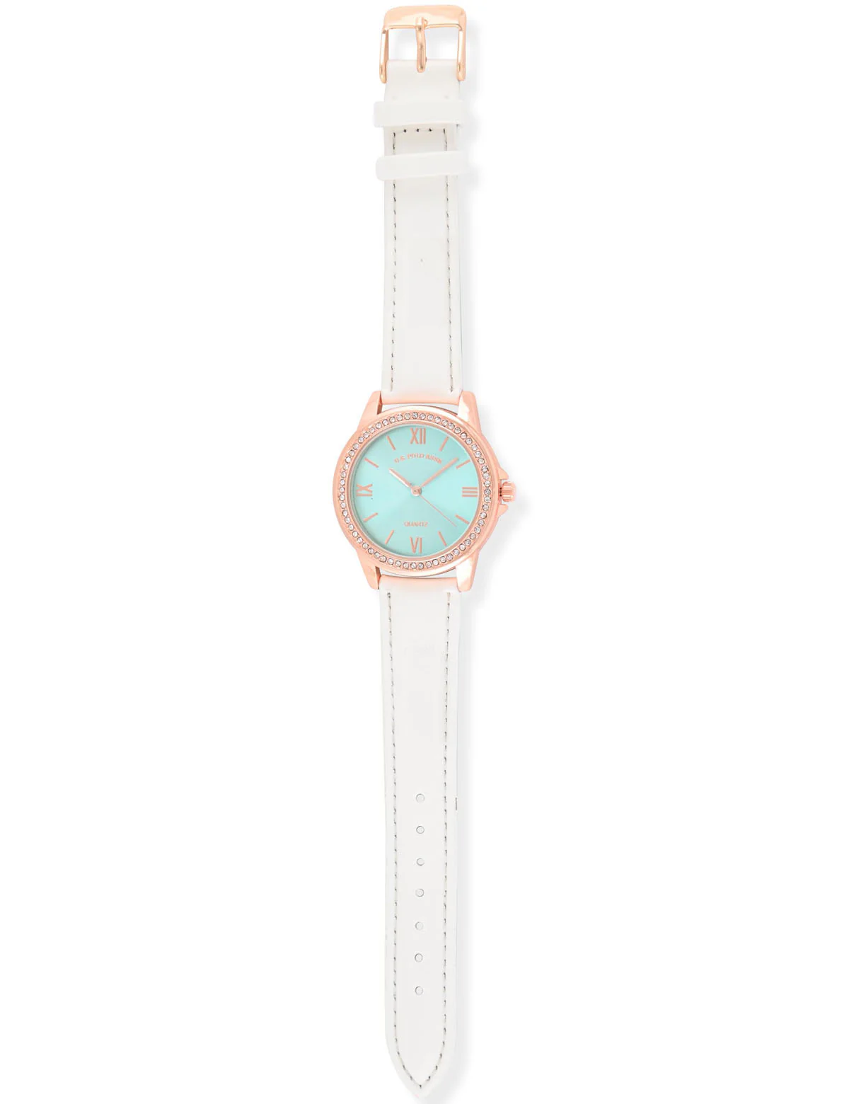 LADIES BLUE FACE WATCH WITH GOLD ACCENT - Image 4