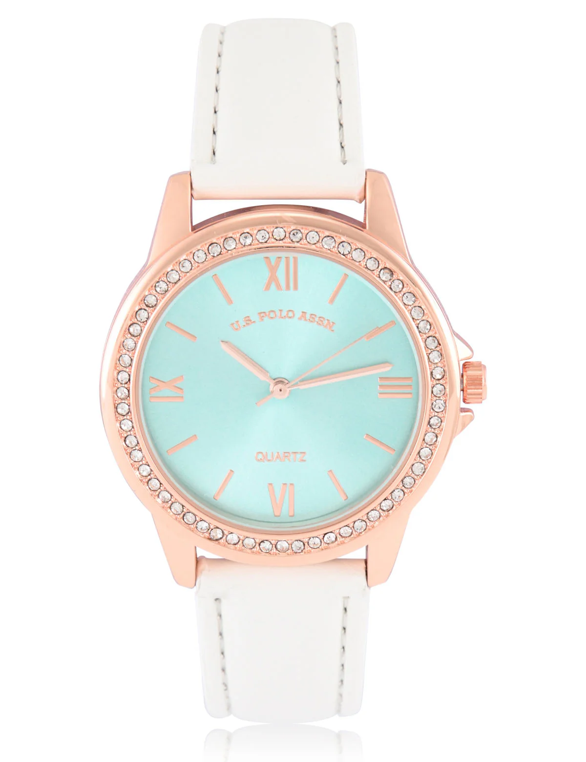 LADIES BLUE FACE WATCH WITH GOLD ACCENT - Image 5