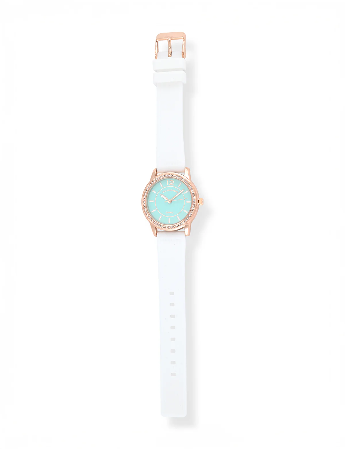 LADIES BLUE FACE WATCH WITH GOLD ACCENT - Image 4