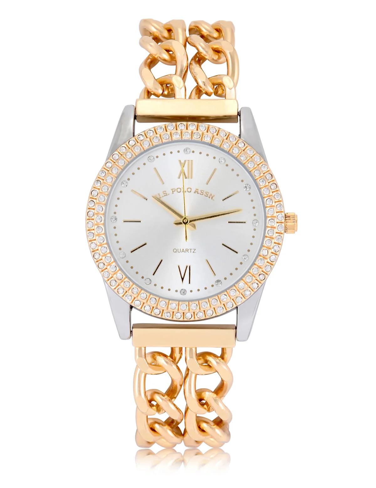 LADIES CLASSIC GOLD LINK BRACELET WATCH - Image 4