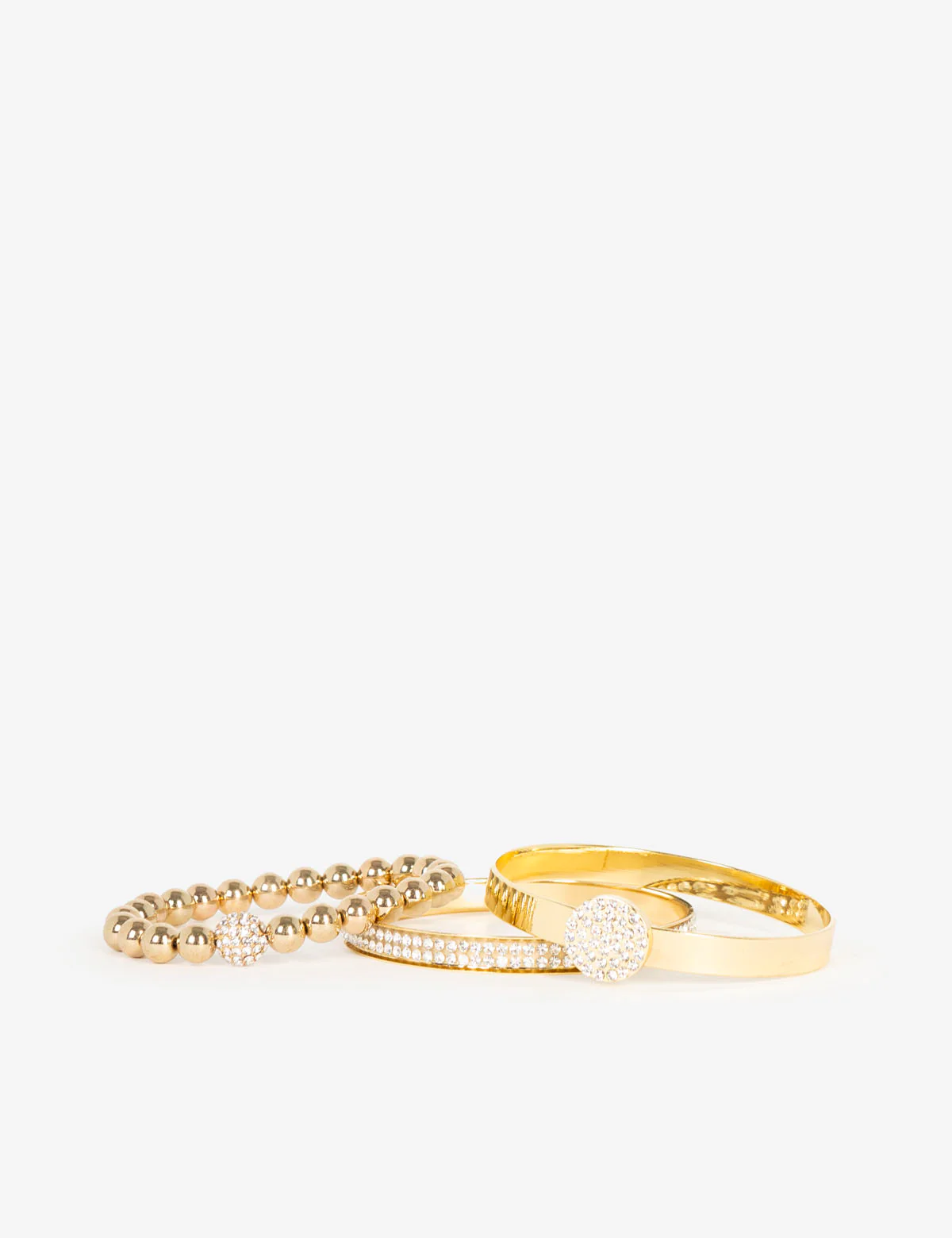 LADIES GOLD LINK WATCH AND BRACELETS SET - Image 3