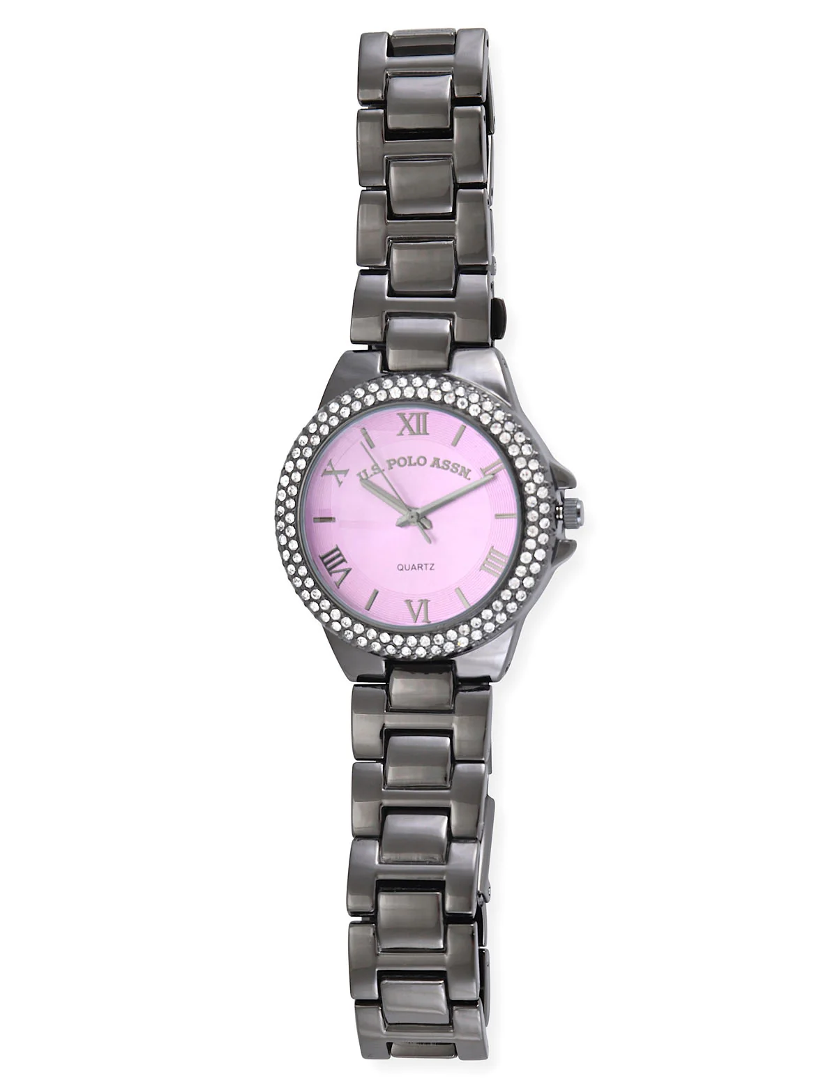 LADIES GUNMETAL EMBELLISHED WATCH - Image 3