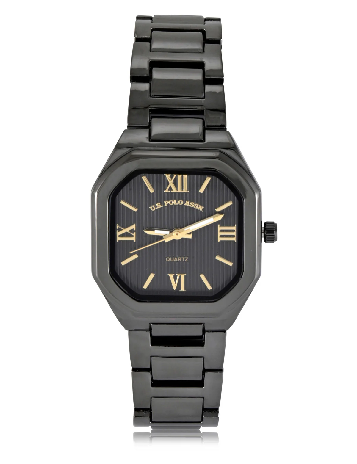 LADIES GUNMETAL LINK ANALOG WATCH