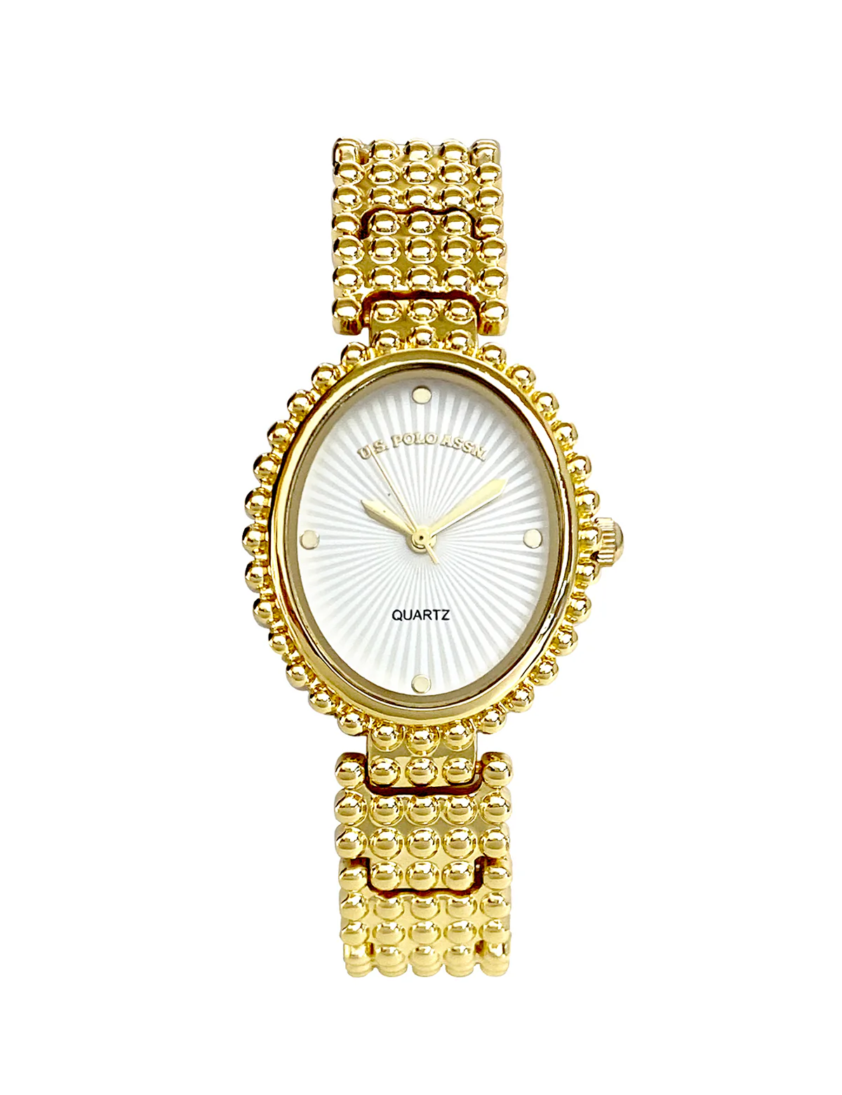LADIES OVAL FACE GOLD ANALOG WATCH - Image 5