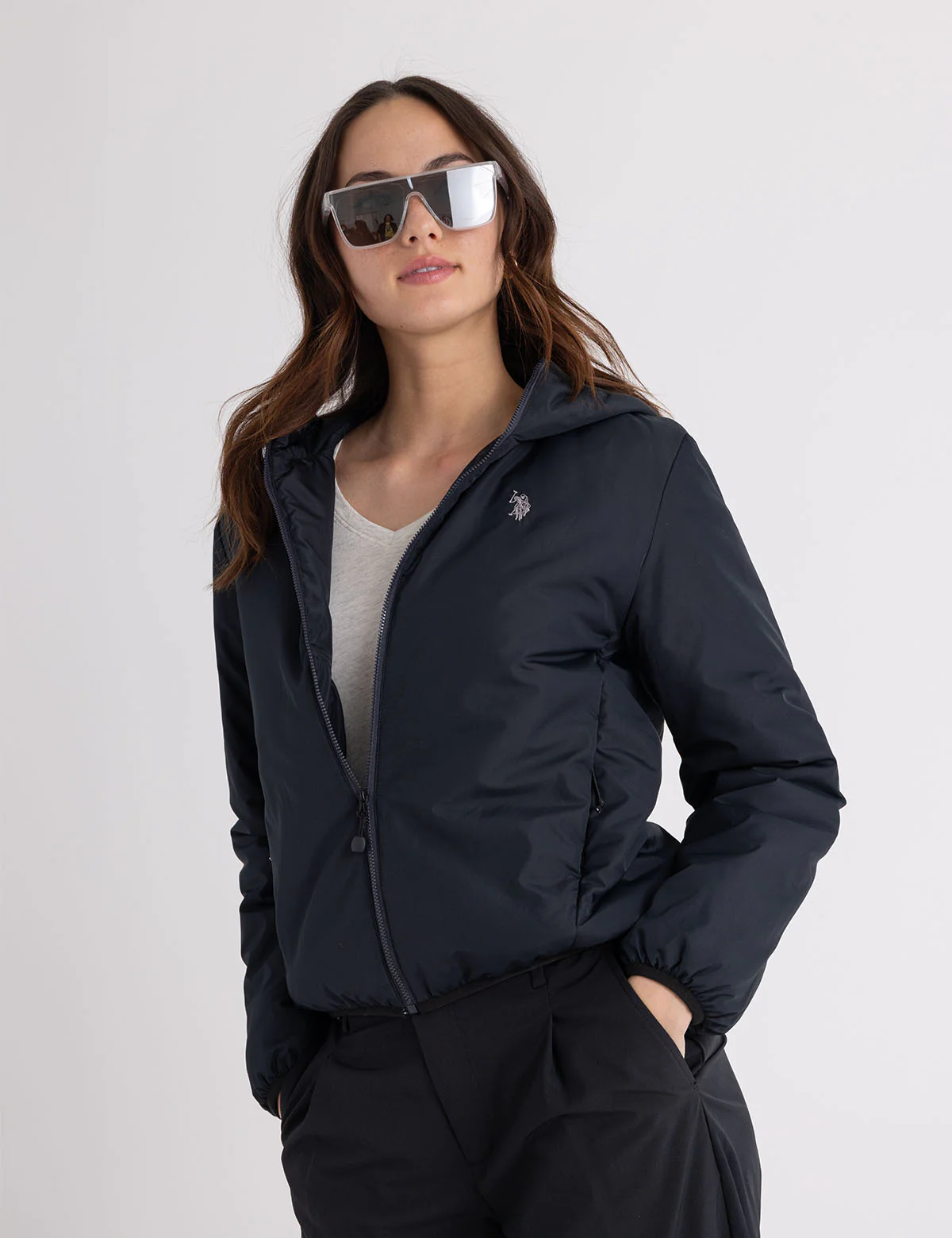 LADIES OVERSIZE SIELD MIRROR SUNGLASSES - Image 2