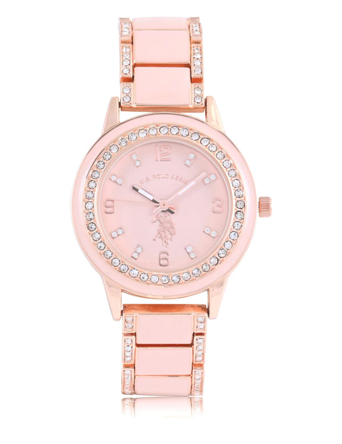 LADIES PINK LINK ANALOG BRACELET WATCH - Image 3