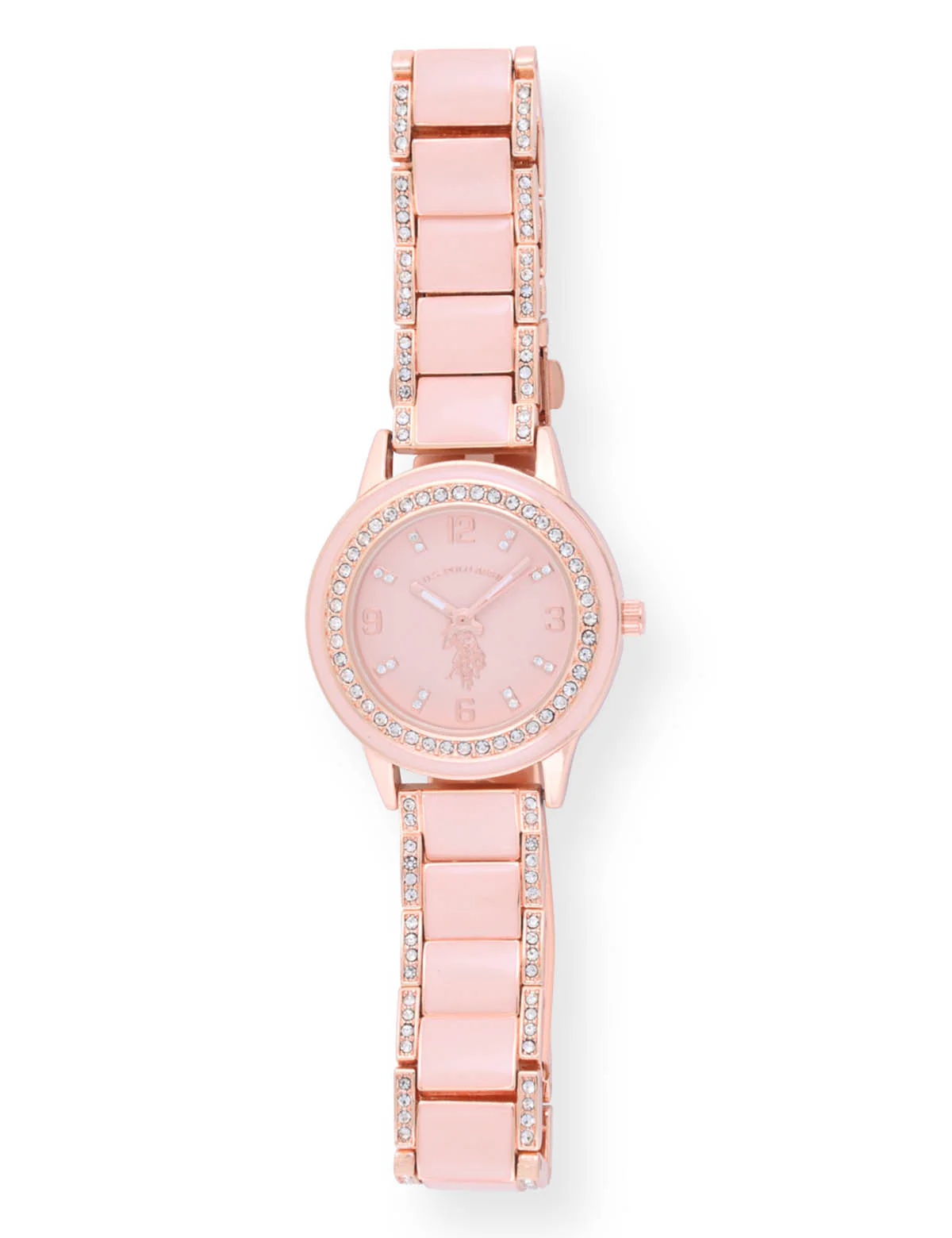 LADIES PINK LINK ANALOG BRACELET WATCH - Image 4