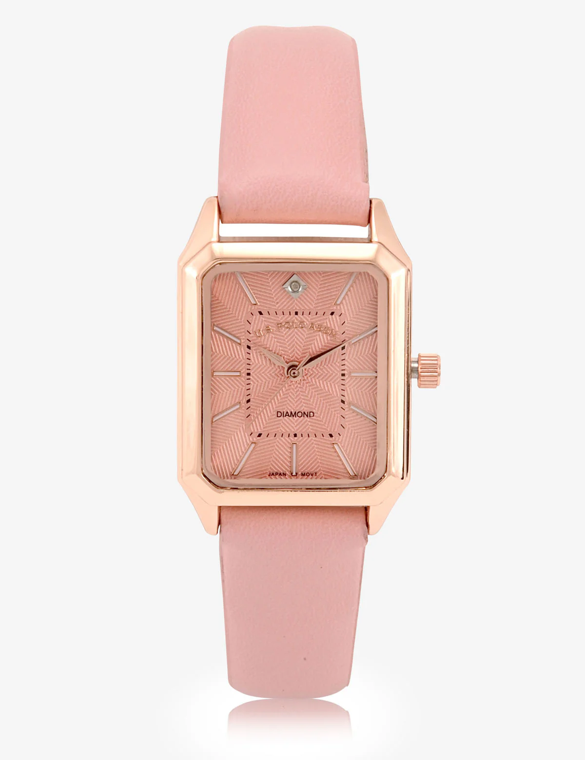 LADIES PINK SQUARE WATCH AND BRACELETS SET - Image 6