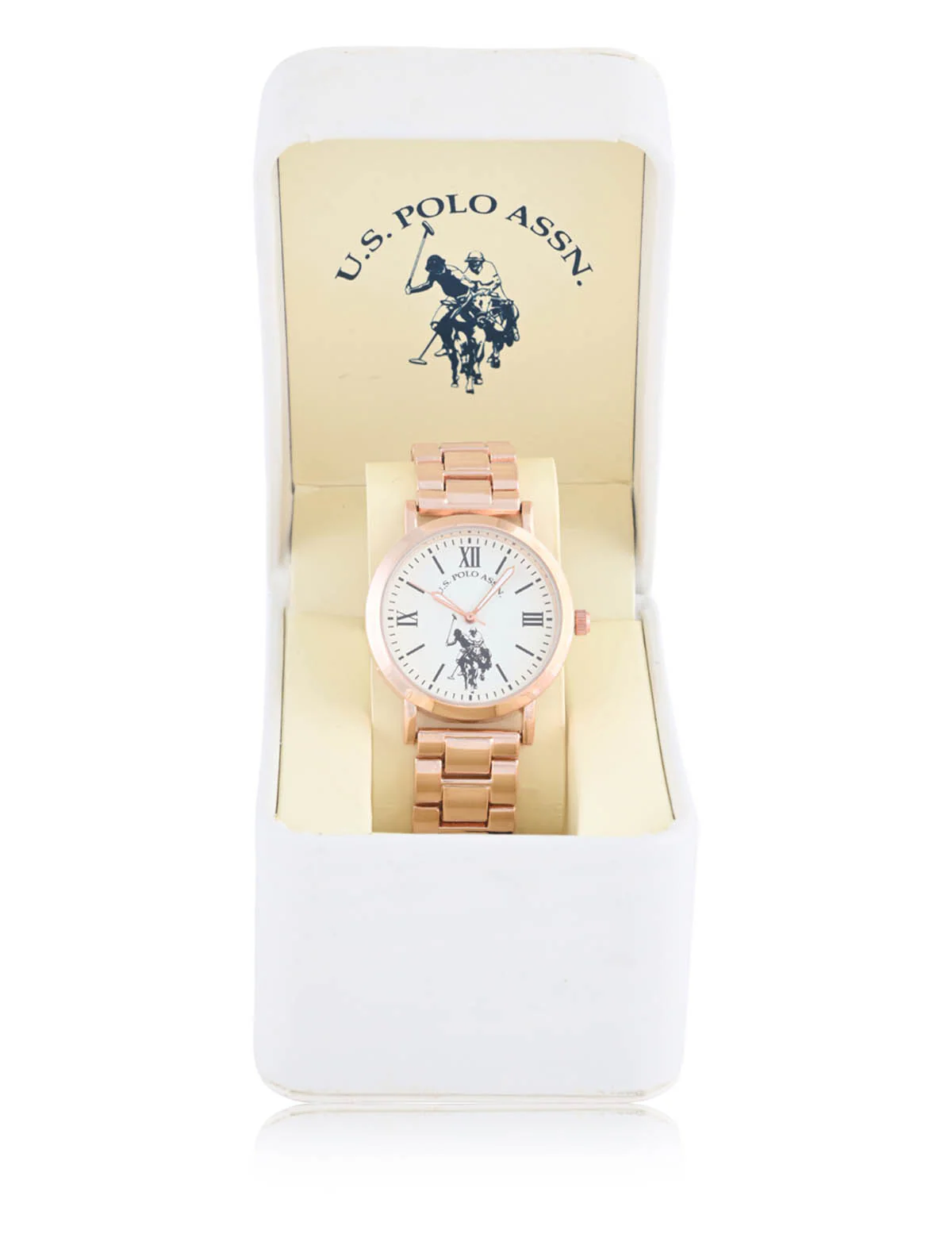 LADIES ROSE GOLD LINK ANALOG BRACELET WATCH - Image 2