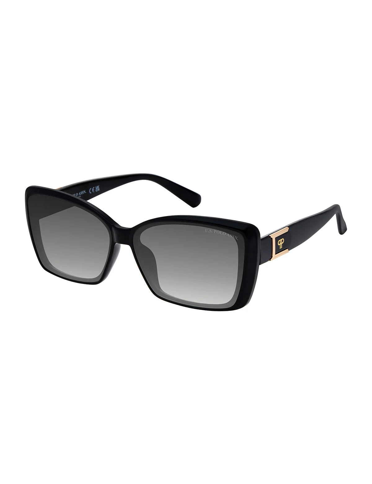 LADIES SCULPTED GLAM CAT-EYE INSET SUNGLASSES