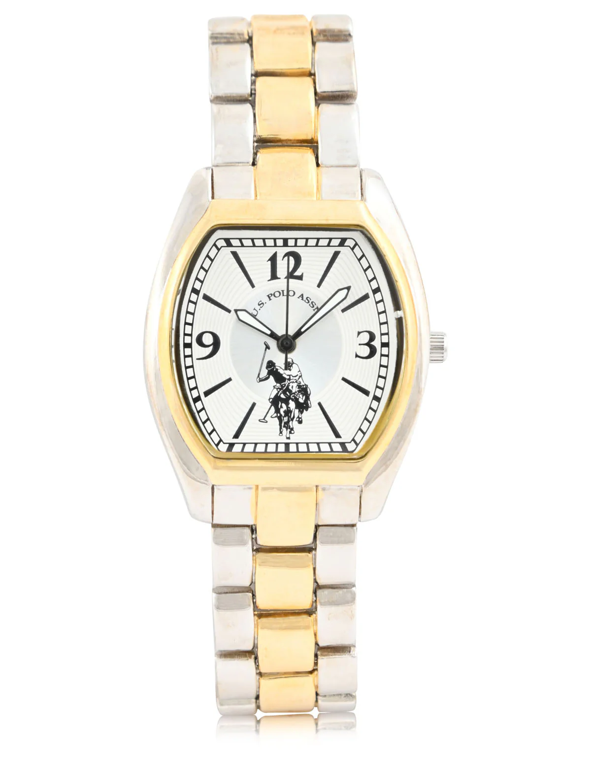 LADIES SILVER AND GOLD SQUARE FACE WATCH - Image 3