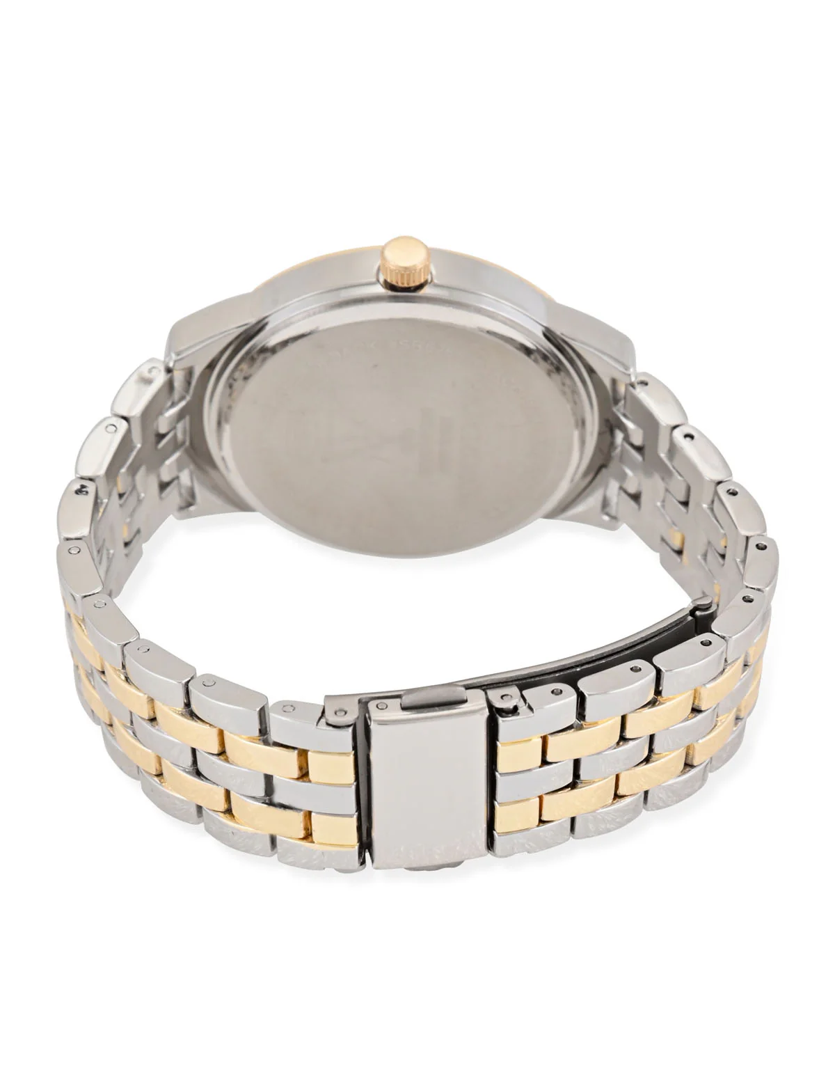 LADIES SILVER AND GOLD LINK WATCH WITH GREEN FACE - Image 3