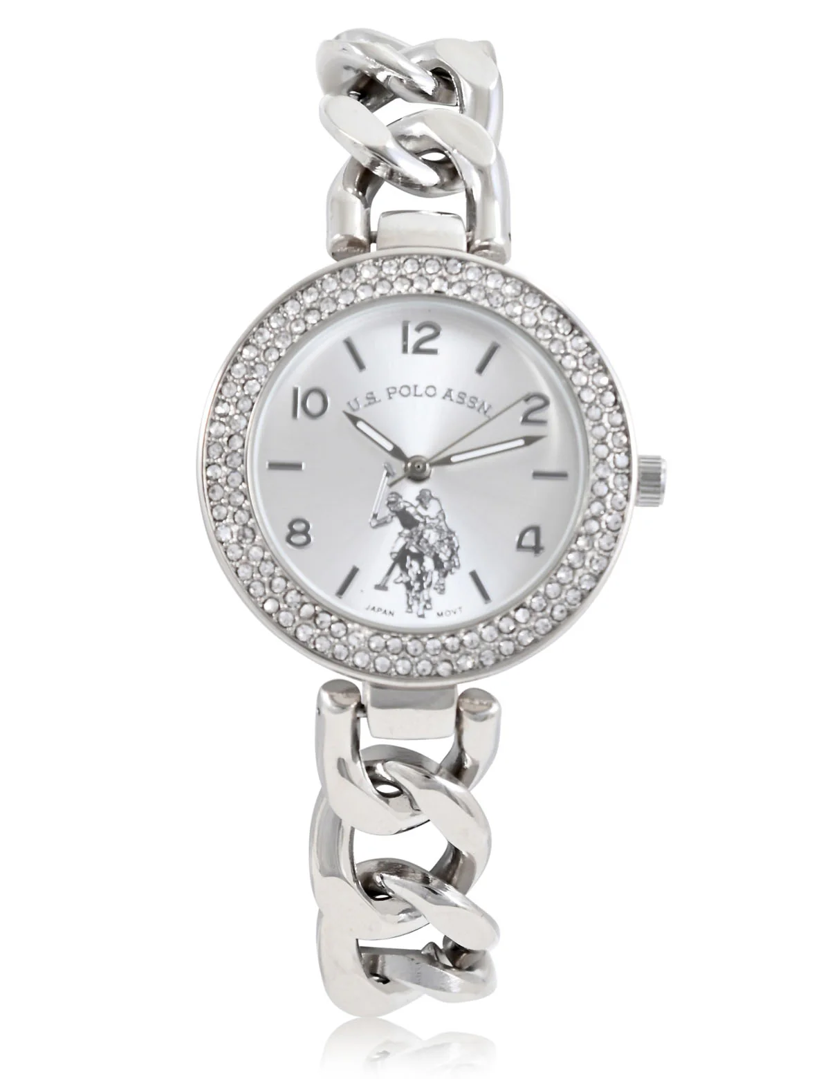 LADIES SILVER CHAIN WATCH AND BRACELET SET - Image 3