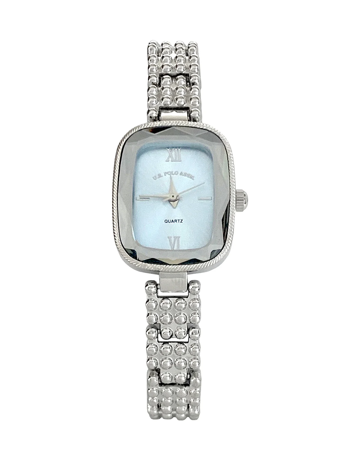 LADIES SILVER OVAL WATCH WITH BLUE FACE - Image 7