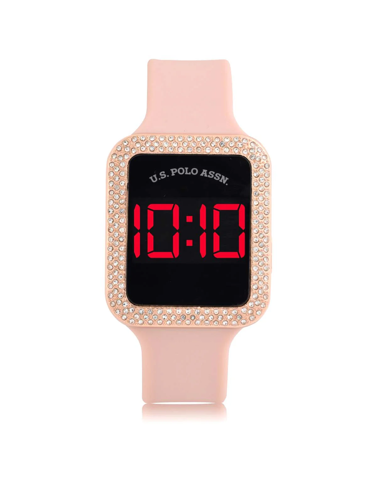 LADIES LED SQUARE EMBELLISHED WATCH & BRACELETS SET - Image 8