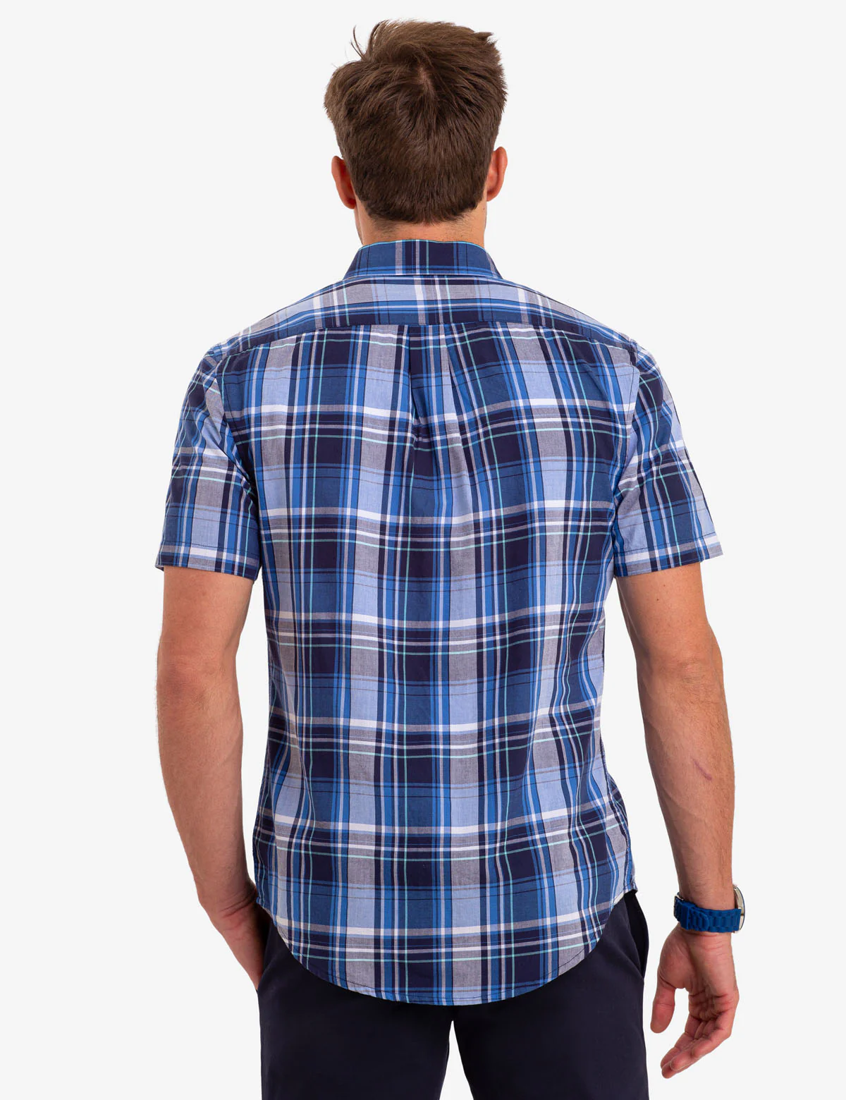 LARGE MADRAS PLAID SHORT SLEEVE SHIRT - Image 3