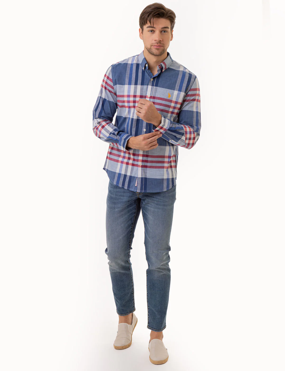 LARGE PLAID LONG SLEEVE WOVEN SHIRT - Image 2