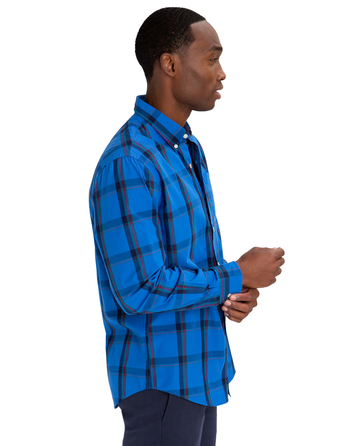 MULTI COLOR PLAID POPLIN SHIRT - Image 3