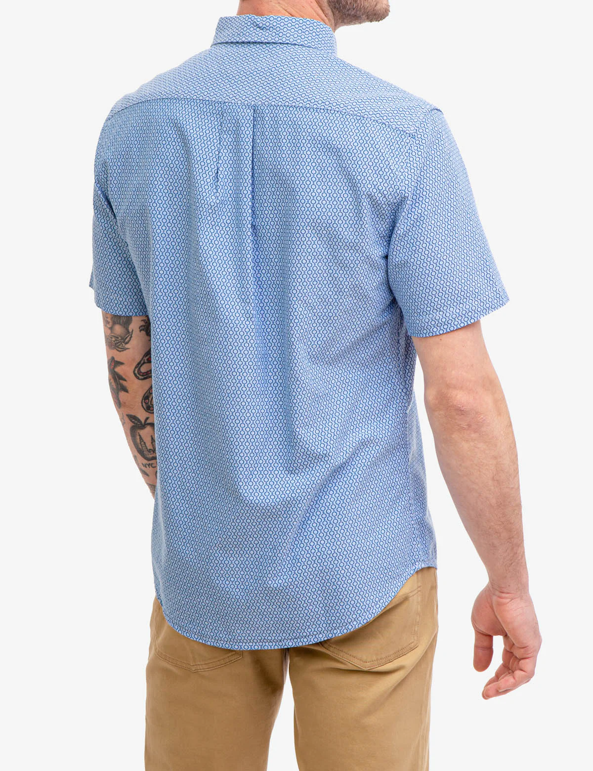 LINK PRINT SHORT SLEEVE OXFORD SHIRT - Image 4