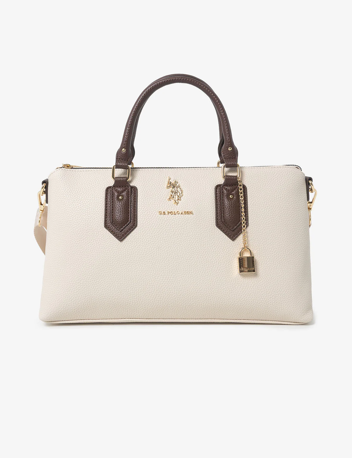 LOCK CHAIN SATCHEL BAG WITH CROSSBODY STRAP - Image 11