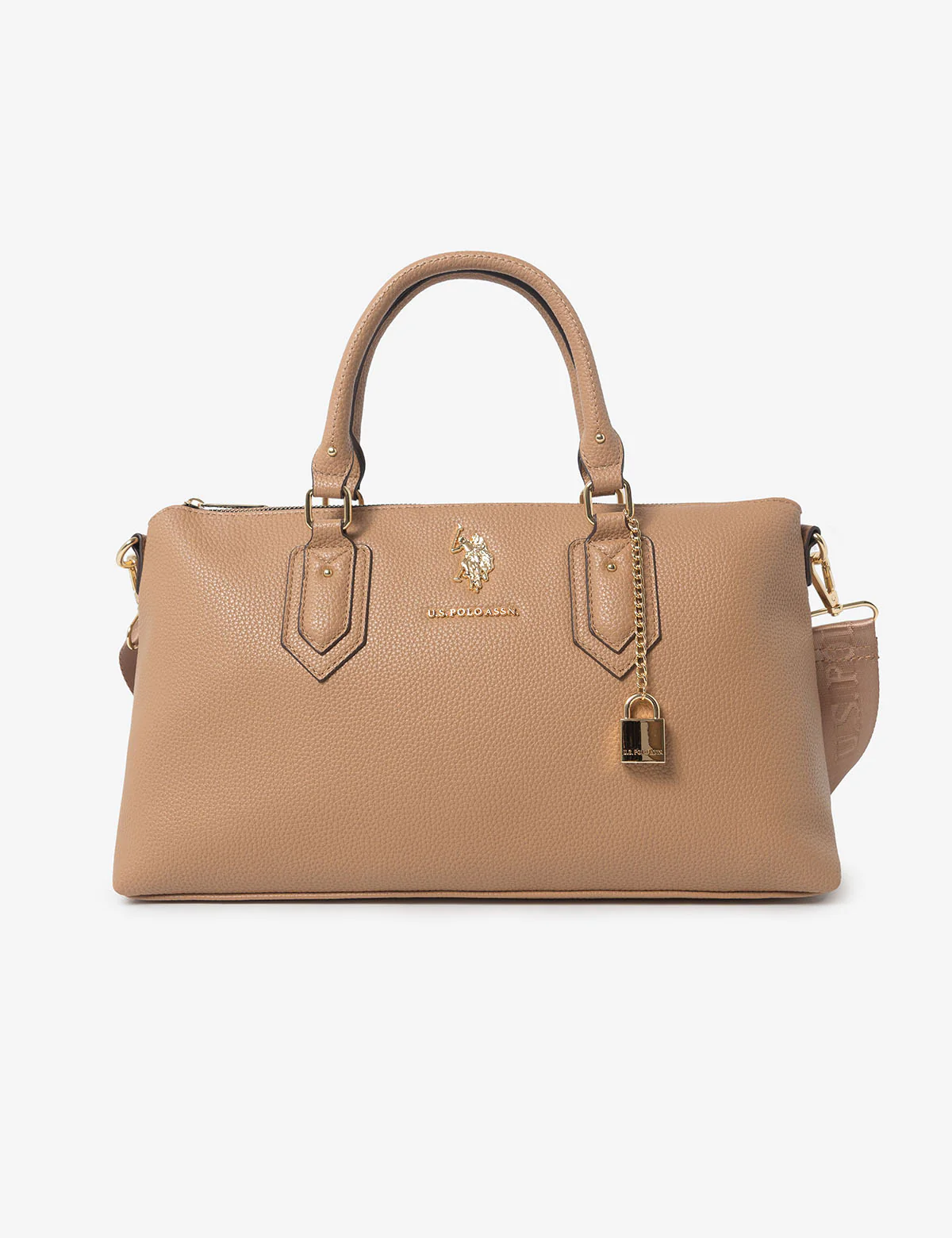 LOCK CHAIN SATCHEL BAG WITH CROSSBODY STRAP - Image 3