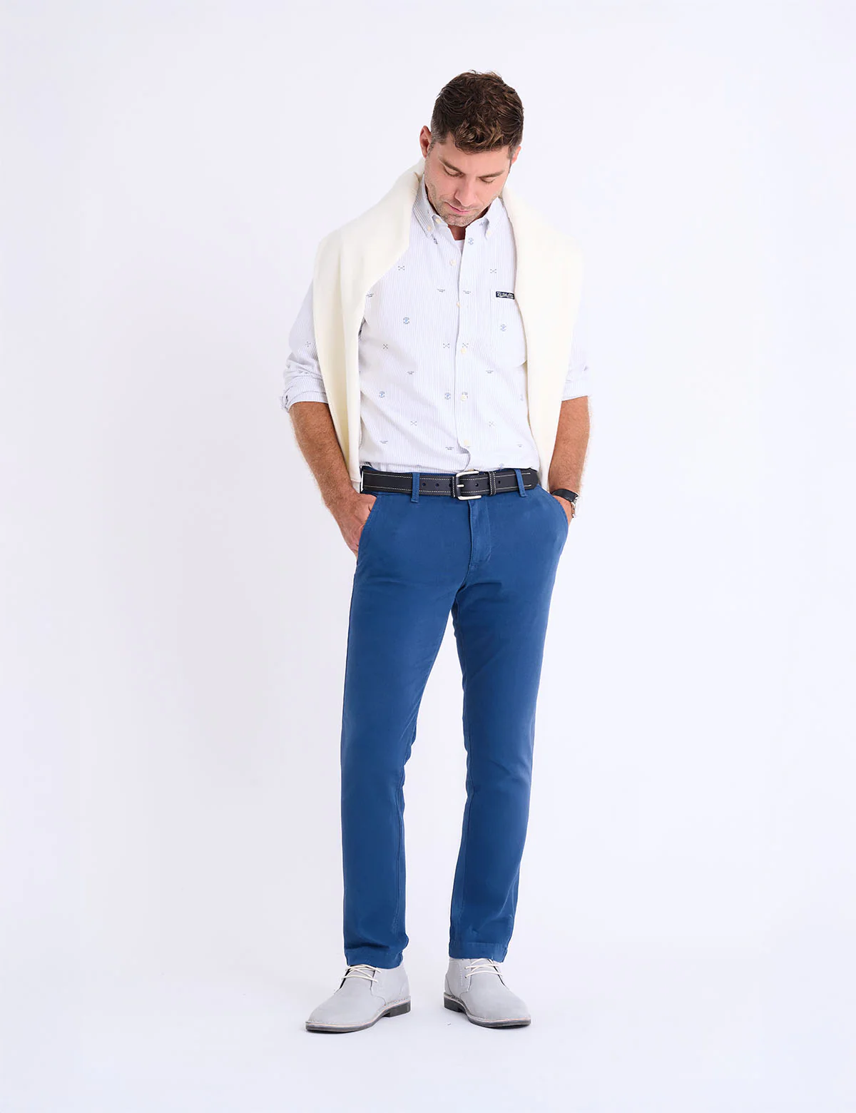 LONG SLEEVE ALL OVER LOGO PRINT OXFORD SHIRT - Image 3