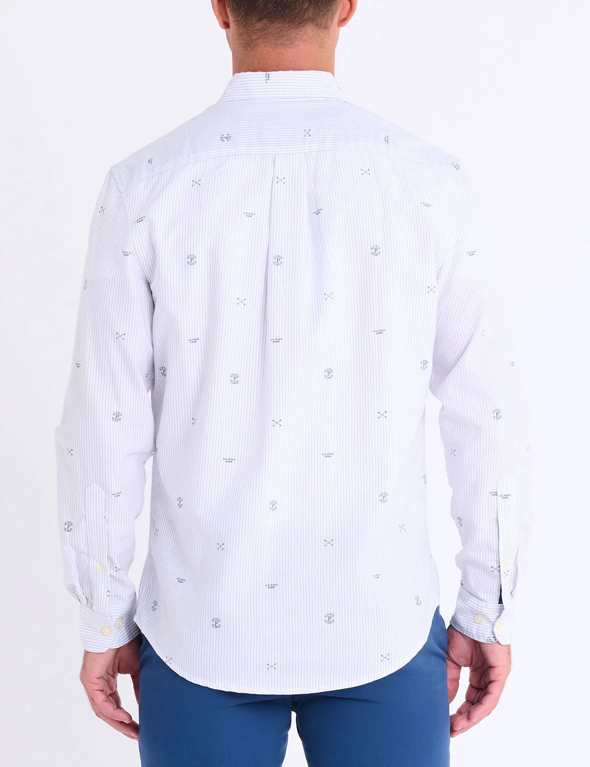 LONG SLEEVE ALL OVER LOGO PRINT OXFORD SHIRT - Image 5