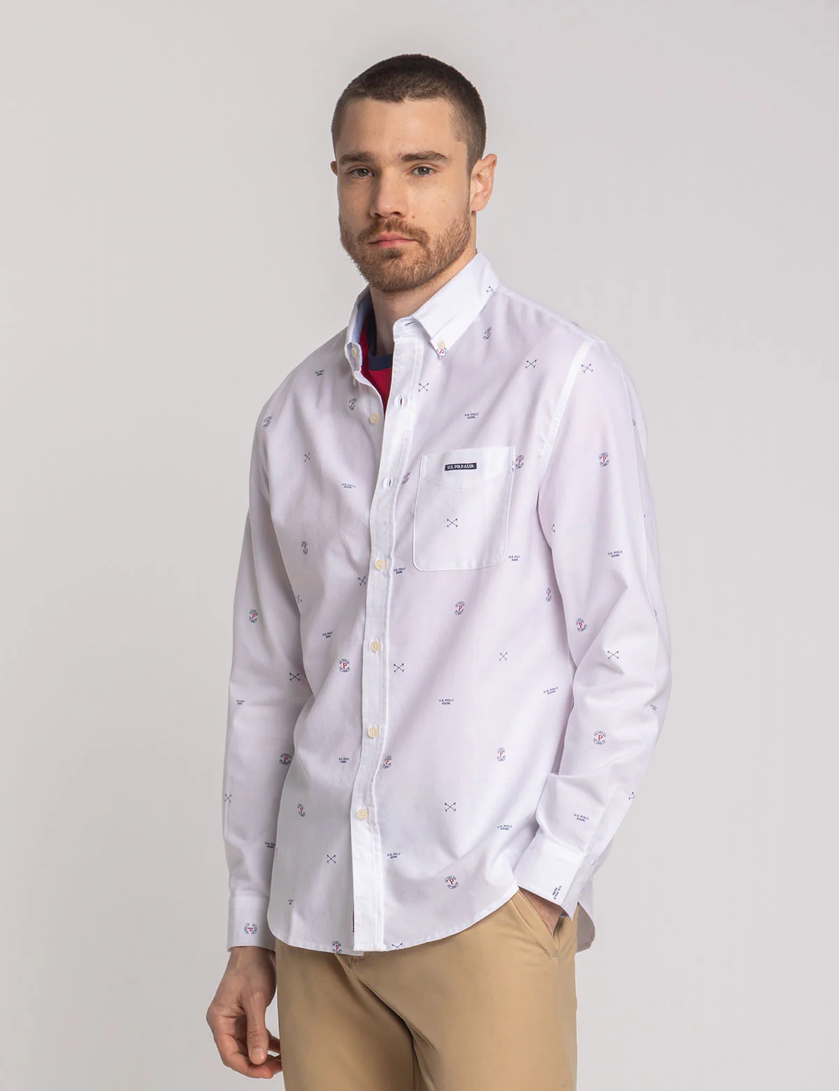 LONG SLEEVE ALL OVER MALLET PRINT OXFORD SHIRT - Image 4