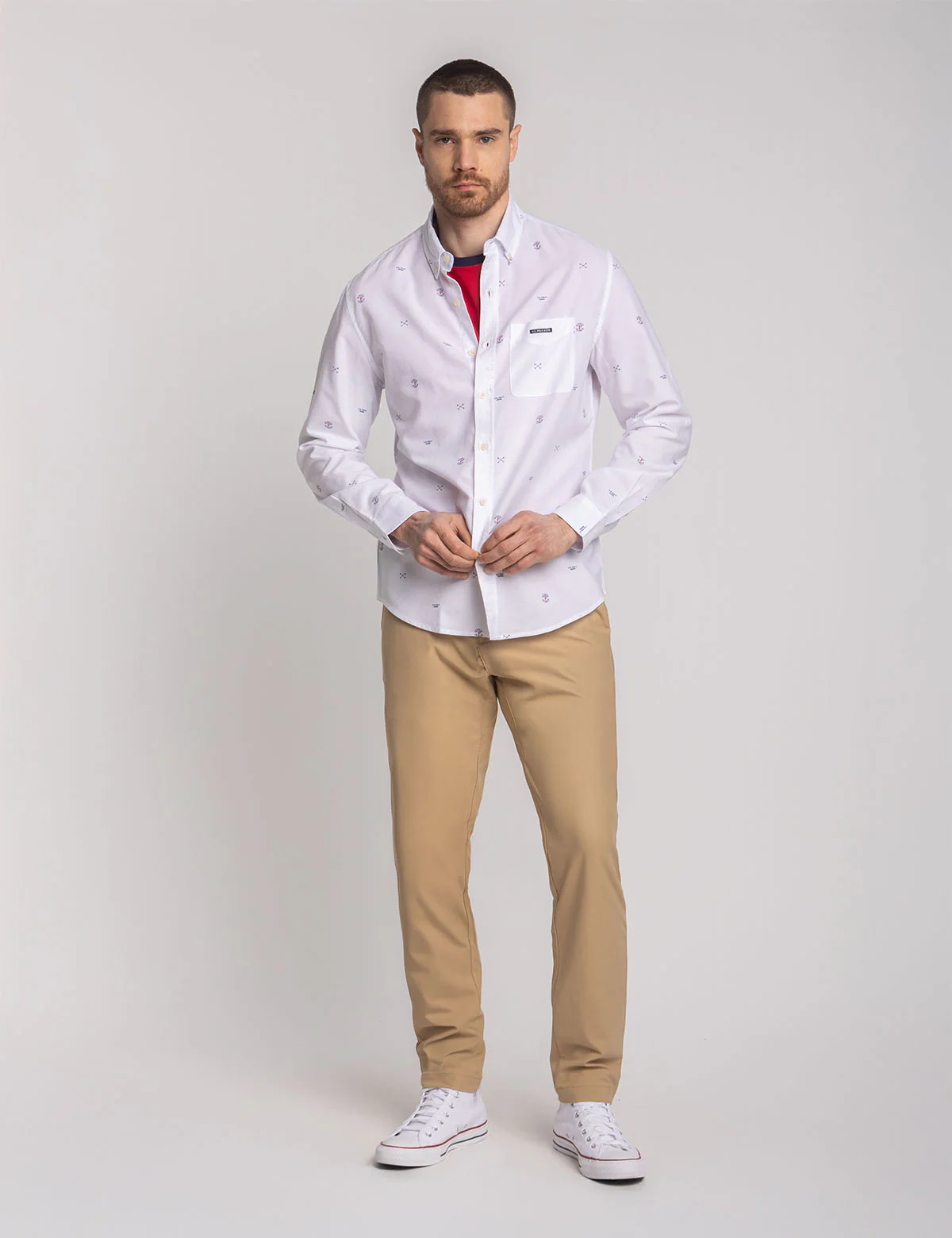 LONG SLEEVE ALL OVER MALLET PRINT OXFORD SHIRT - Image 5