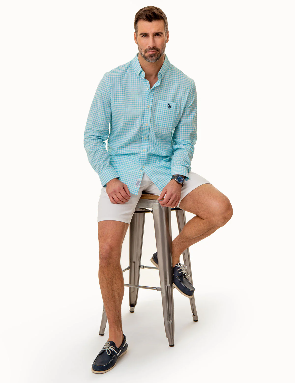 LONG SLEEVE BOX PLAID WOVEN SHIRT - Image 3