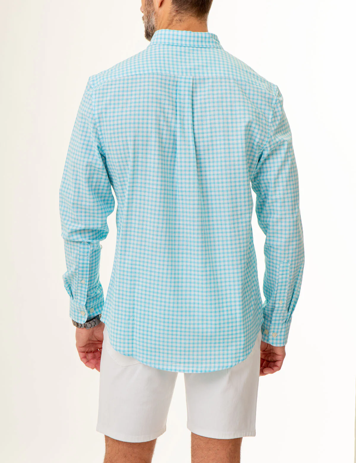 LONG SLEEVE BOX PLAID WOVEN SHIRT - Image 5