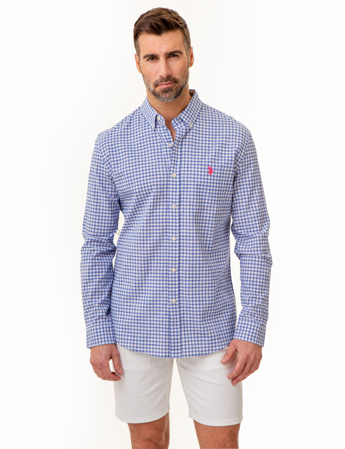 LONG SLEEVE BOX PLAID WOVEN SHIRT - Image 8