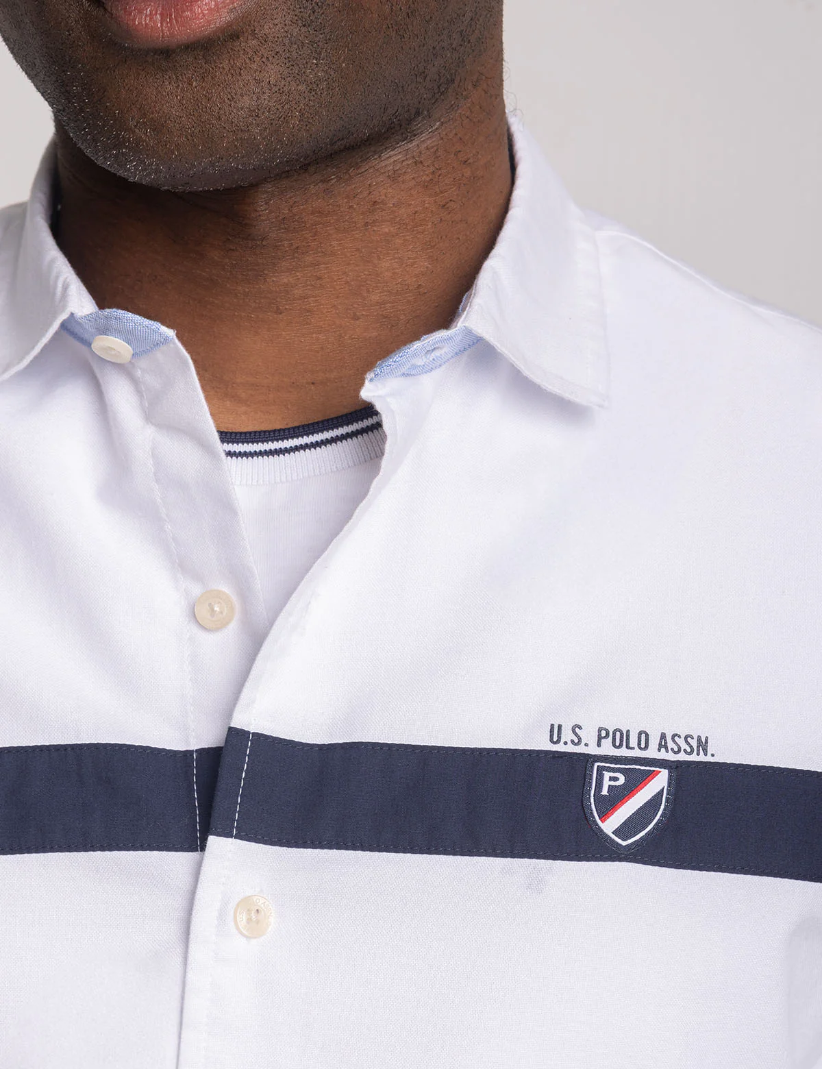 LONG SLEEVE CHEST STRIPE OXFORD SHIRT - Image 3