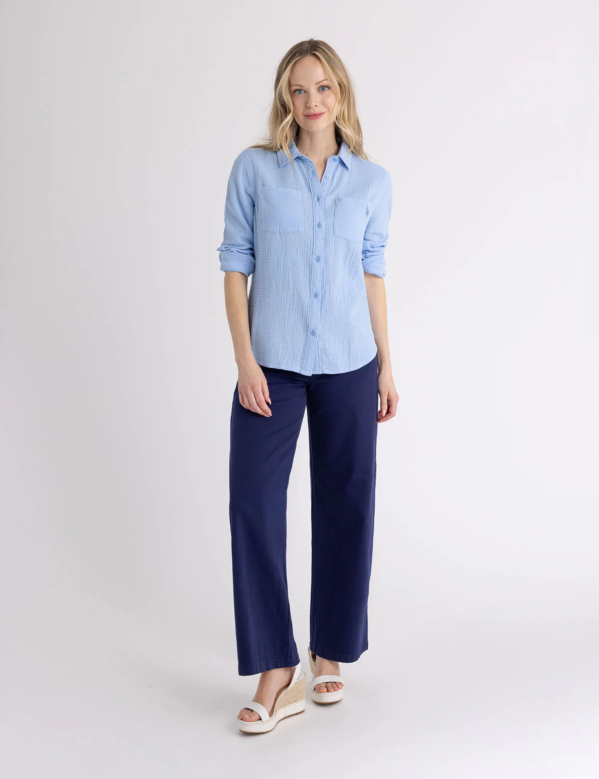 LONG SLEEVE CRINKLE GAUZE SHIRT - Image 10