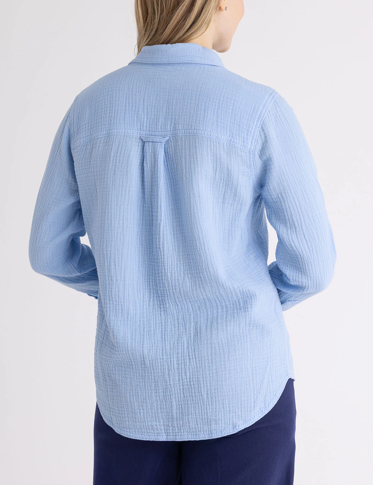 LONG SLEEVE CRINKLE GAUZE SHIRT - Image 12