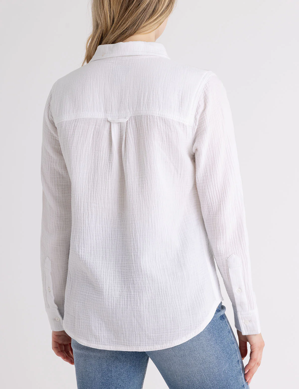 LONG SLEEVE CRINKLE GAUZE SHIRT - Image 3