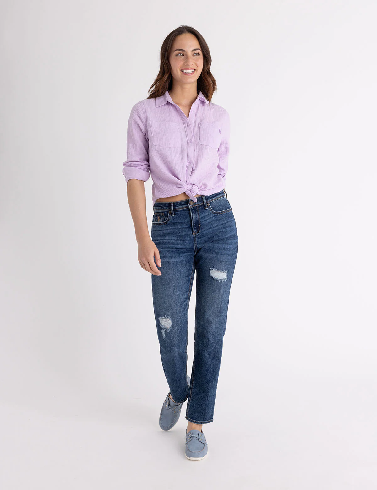 LONG SLEEVE CRINKLE GAUZE SHIRT - Image 5