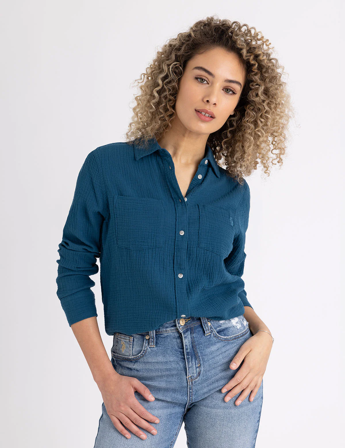 LONG SLEEVE CRINKLE GAUZE SHIRT - Image 5